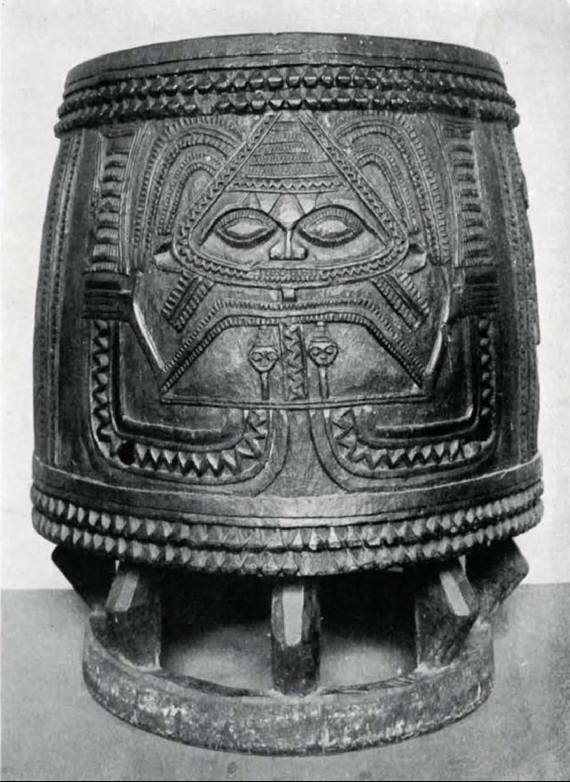 Ceremonial Drum Depicting Olokun